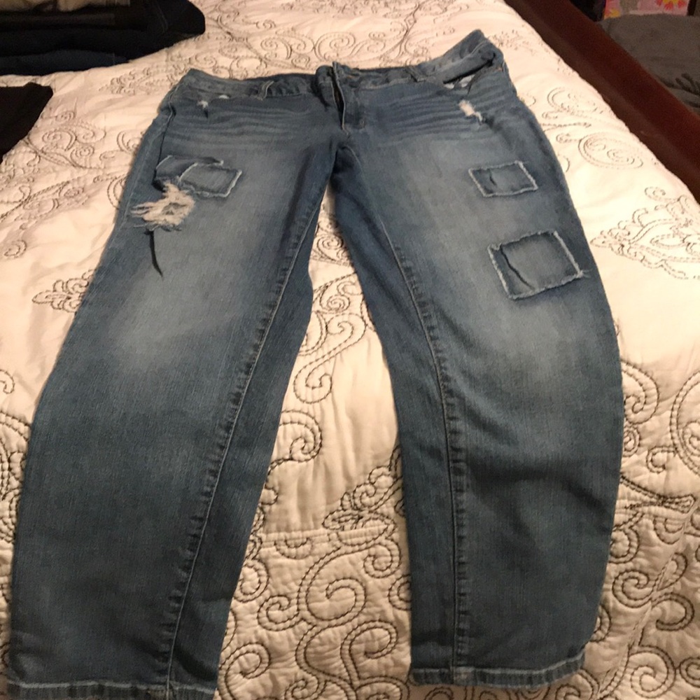 Cute patched jeans